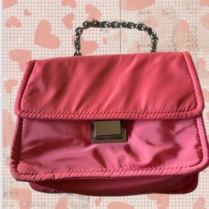 Mango/MNG Pink Flap Crossbody Bag